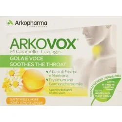 ARKOVOX MIELE/LIMONE 24 Caramelle Con Erisimo per proteggere le corde vocali, ARKOFARM Srl 2