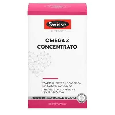 SWISSE ULTIBOOST OMEGA3 CONCENTRATO 60 capsule da 1260 mg (720EPA+480DHA), SWISSE