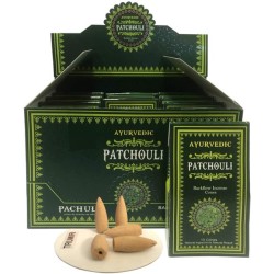 Ayurvedic Patchouli 10 coni Backflow Incense | Risparmia in Farmacia 2