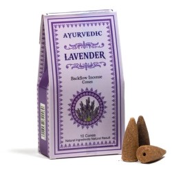 Ayurvedic Lavanda 10 coni Backflow Incense | Risparmia in Farmacia