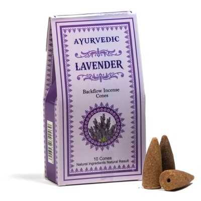 Ayurvedic Lavanda 10 coni Backflow Incense | Risparmia in Farmacia