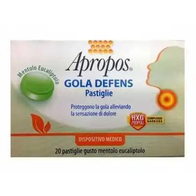 APROPOS GOLA DEFENS MENTOLO EUCALIPTOLO 20 PASTIGLIE, Apropos