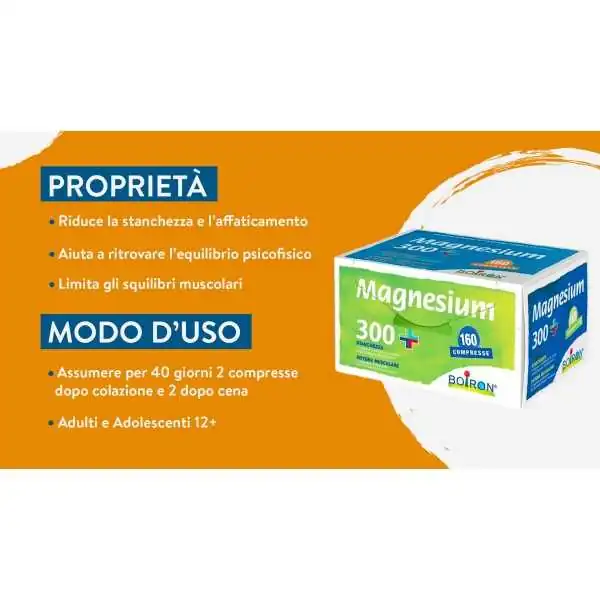 Boiron Magnesium 300+ 160 Compresse | Farma di Fiducia
