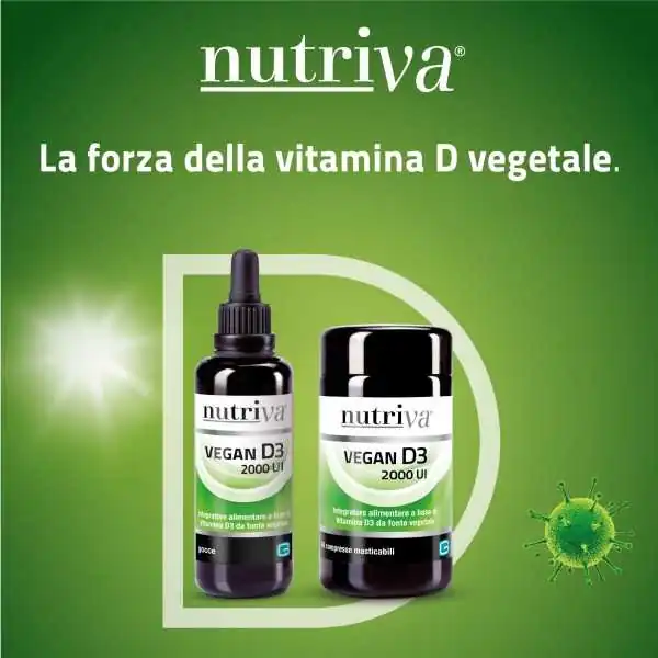 Nutriva Vegan D3 60 Cpr Masticabili 2000UI | Risparmia in Farmacia