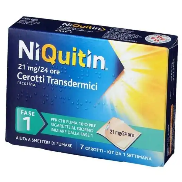 NiQuitin Fase 1 21mg/24H 7 Cerotti Trasdermici | Risparmia in Farmacia