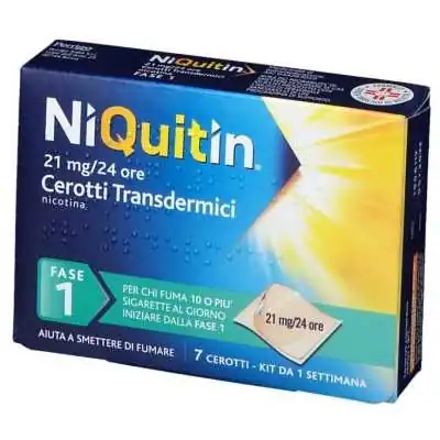 NiQuitin Fase 1 21mg/24H 7 Cerotti Trasdermici | Risparmia in Farmacia