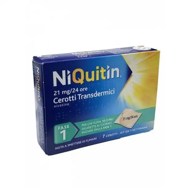 NiQuitin Fase 1 21mg/24H 7 Cerotti Trasdermici | Risparmia in Farmacia