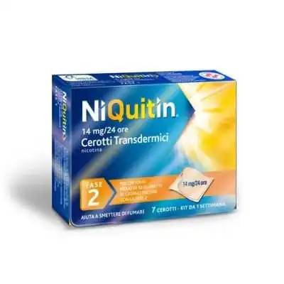 NiQuitin Fase 2 14mg/24H 7 Cerotti Trasdermici | Risparmia in Farmacia