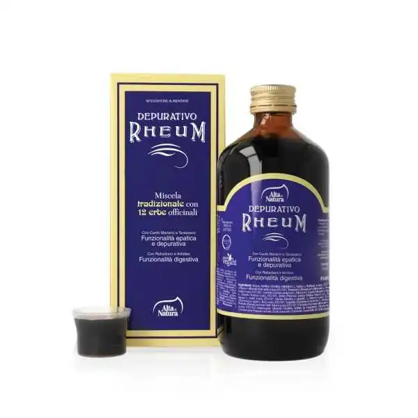 Depurativo Rheum è un integratore alimentare a base di estratti vegetali. Benessere di Fegato e reni