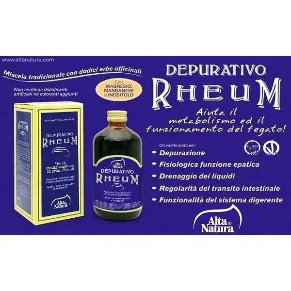 Alta Natura Depurativo Rheum 250 ml | Farma di Fiducia