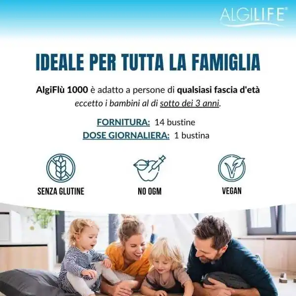 Algilife AlgiFlu 1000 14 Bustine | Farma di Fiducia