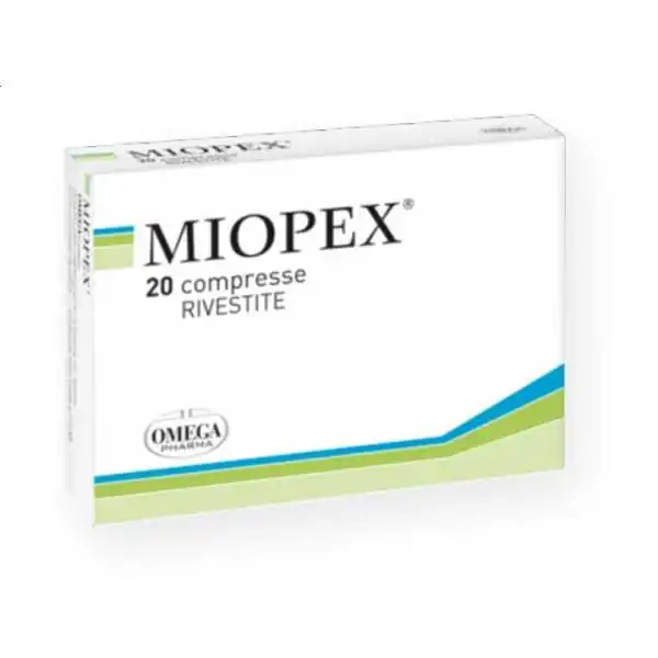 MIOPEXÂ® 20 COMPRESSE RIVESTITE, OMEGA PHARMA