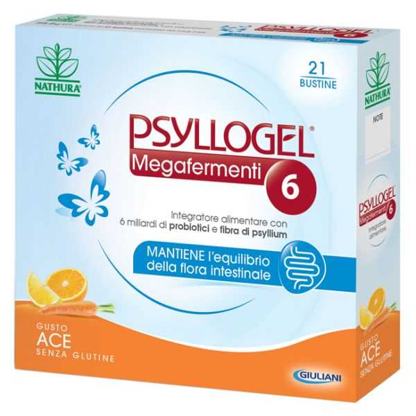 PSYLLOGEL Megafermenti 6 ACE 21 Bustine  |  Farma di Fiducia