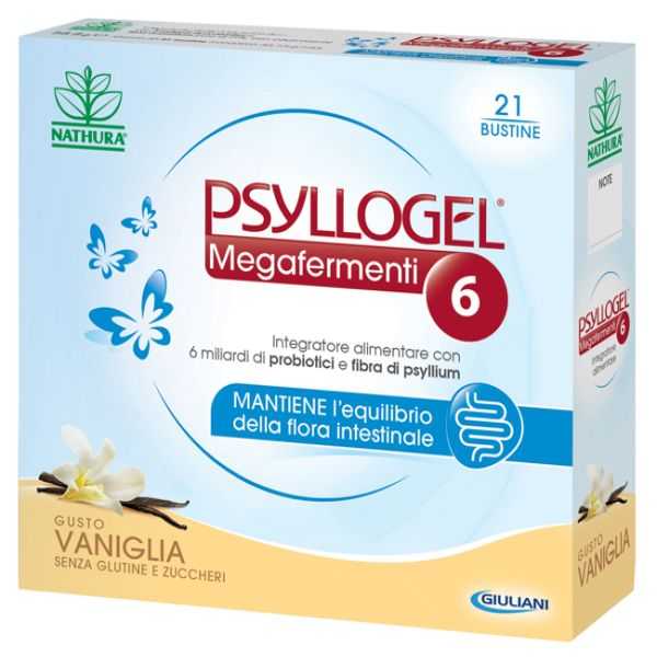 PSYLLOGEL Megafermenti 6 Vaniglia 21 Bustine  |  Farma di Fiducia