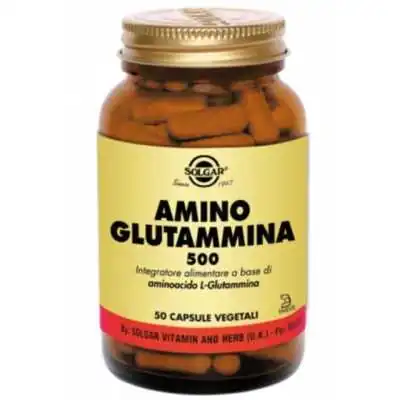 SOLGAR AMINO GLUTAMMINA 500 50 CAPSULE VEGETALI, Solgar