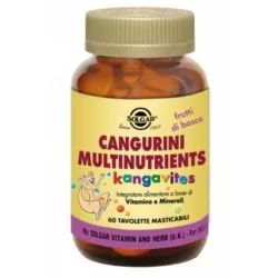 SOLGAR CANGURINI MULTINUTRIENS FRUTTI BOSCO 60 TAVOLETTE, Solgar