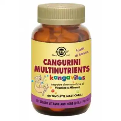 SOLGAR CANGURINI MULTINUTRIENS FRUTTI BOSCO 60 TAVOLETTE, Solgar