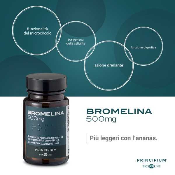 Bromelina 30 Compresse Principium | Farma di Fiducia