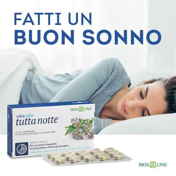 Vitacalm Tutta Notte Melatonina 30Cpr |Farma di Fiducia