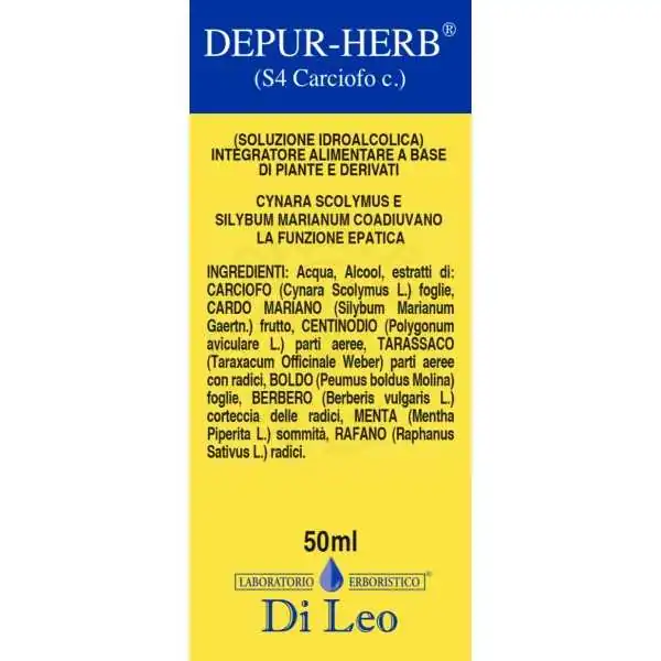 Di Leo Depur-Herb Composto S4 Carciofo Flacone da 50 ml