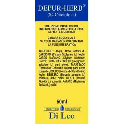 Di Leo Depur-Herb Composto S4 Carciofo Flacone da 50 ml
