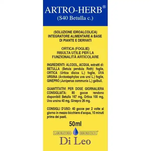 Di Leo Artro-Herb S40 Betulla 50ml | Farma di Fiducia