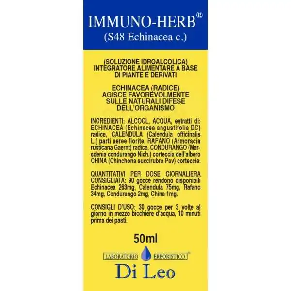 Di Leo Immun-Herb S48 Echinacea 50 ml | Farma di Fiducia