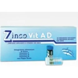 Zinco Vitamine AD integratore 10+10 flaconcini, QUALIFARMA