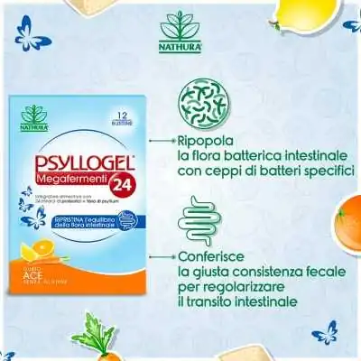 PSYLLOGEL Megafermenti24 12 Bustine | %shop-name%