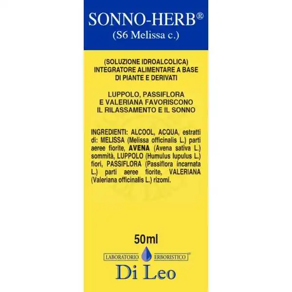 Di Leo Sonno-Herb S6 Melissa 50 ml | Farma di Fiducia