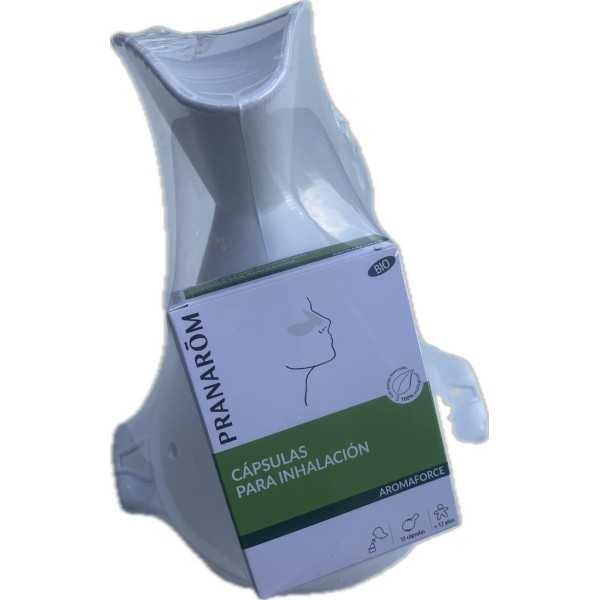 PRANAROM AROMAFORCE OLEOBIOTIC 15 CAPSULE + Inalatore in Omaggio