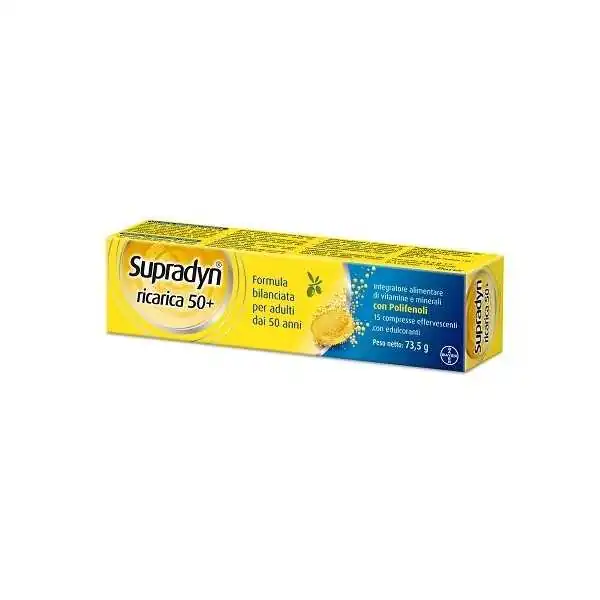 SUPRADYN RICARICA 50+ 15 COMPRESSE EFFERVESCENTI, Bayer