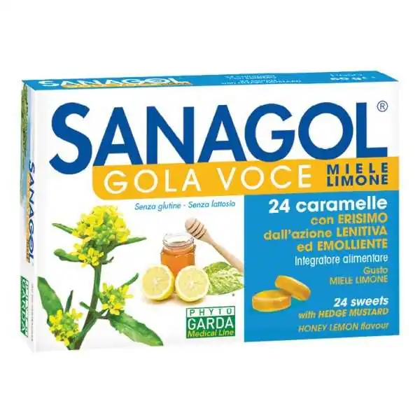 PHYTO GARDA - Sanagol Gola Voce - Miele Limone 24 pastiglie