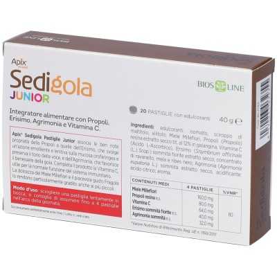 Sedigola Junior 20 Pastiglie Gusto Fragola | Farma di Fiducia
