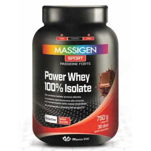 MASSIGEN Sport Power Whey 100% Isolate 750g