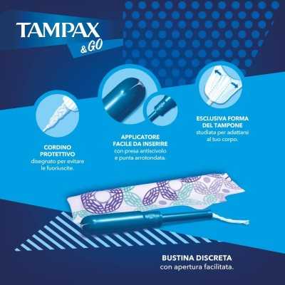 Tampax & Go - Super - 8 Assorbenti Interni