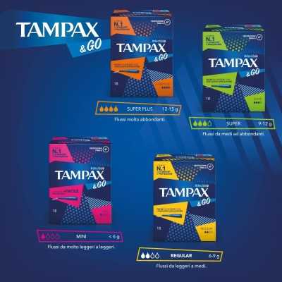 Tampax & Go - Super - 8 Assorbenti Interni