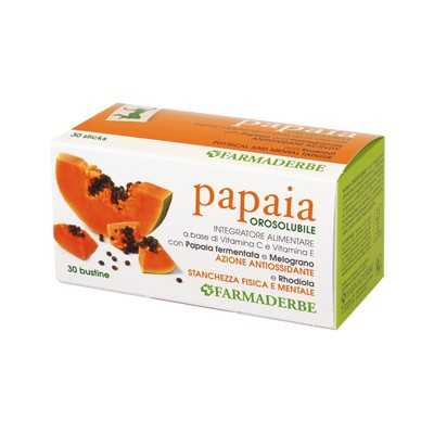 Farmaderbe Papaia Orosolubile 30 Bustine | Farma di Fiducia