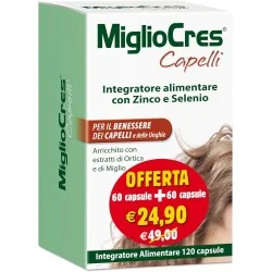 MiglioCres Integratore per capelli 60+60 | Risparmia in Farmacia