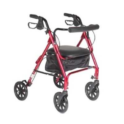 DEAMBULATORE DELUXE 4 RUOTE FRENO SEDILE