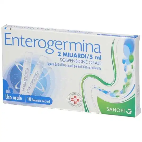 Sanofi - Enterogermina 2 Miliardi/5ml - 10 Flaconcini da 5ml