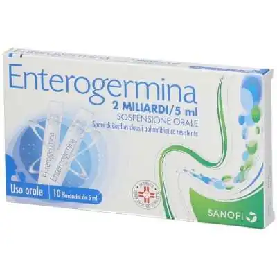 Sanofi - Enterogermina 2 Miliardi/5ml - 10 Flaconcini da 5ml