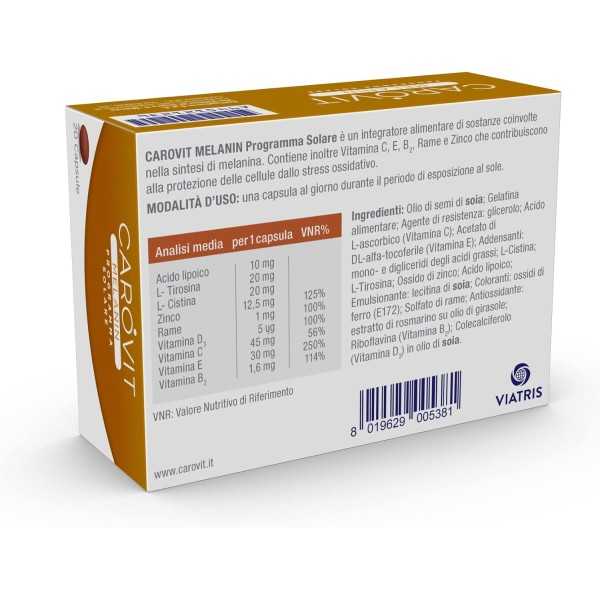 Carovit - Melanin - 30 Capsule | Farma di Fiducia