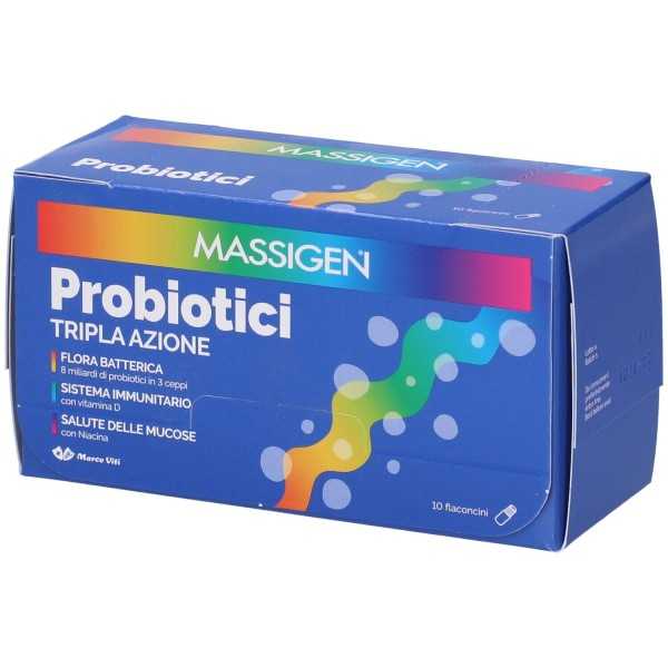 Marco Viti Massigen Probiotici Tripla Azione 10 Flaconi 8ml