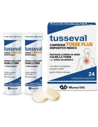 Tusseval Tosse Plus 24 Compresse Menta Limone