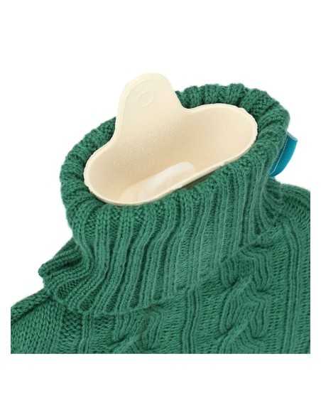 Borsa Acqua Calda - Con cover in Tricot Jaqard (Verde)