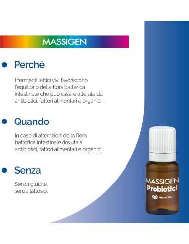 Marco Viti Massigen Probiotici Tripla Azione 10 Flaconi 8ml