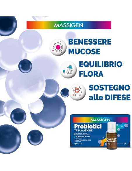 Marco Viti Massigen Probiotici Tripla Azione 10 Flaconi 8ml