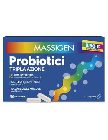 MASSIGEN PROBIOTICI Tripla Az 10 CPS | Farma di Fiducia