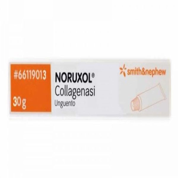 NORUXOL UNGUENTO 30G Detersione enzimatica delle piaghe necrotiche comprese le ulcere delle gambe e le ulcere da decubito